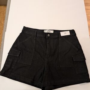 Hollister black ultra high rise shorts size 12-13